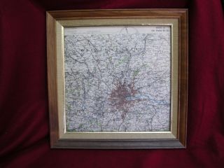 Wwi Aviation Air Map Of London - Framed