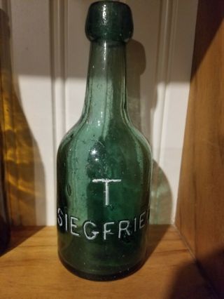 Colored Siegfried Squat Blob Smooth Base Soda Bottle Mauch Chunk Pa Jim Thorpe