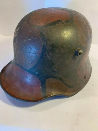 Wwi Ww1 German M - 16 M - 17 Steel Helmet Stahlhelm Camouflage Pattern