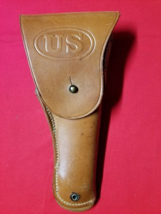 Wwi U.  S.  Model 1911 Holster " Warren Leather Goods Co " J.  A.  O.  Inspected.