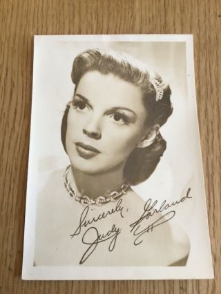 1940s Judy Garland ‘signed’ Studio Photo Card In
