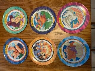 Mcdonalds 1997 Disney Hercules Complete Set Of 6 Melamine Collectible Plates