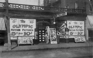 Leominster Ma The Olympic Theatre Great Posters Signage 1912 Rppc