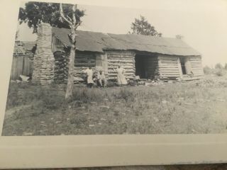 1880’s Photo - African American Slave Or Sharecropper Log Cabin Galesburg Il