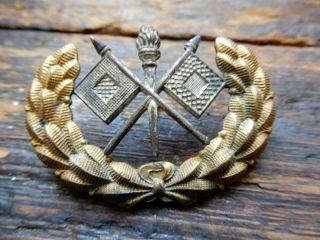 Rare Wwi Signal Corps Officers Hat Badge Pin