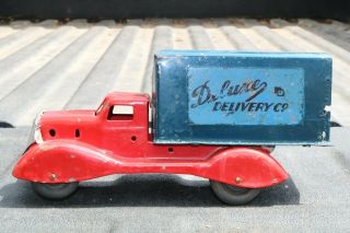 Wyandotte Or Marx Deluxe Delivery Co Box Truck - Pressed Steel Repainted