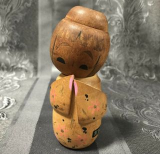 Vintage Japanese Sosaku Kokeshi Doll 4.  6 " (11.  8cm) Hand Made / Made In Japan