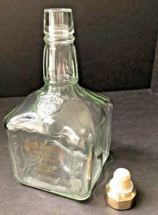 Jack Daniels 1904 Gold Medal Empty Bottle With Hand Polished Brass Stopper/cork