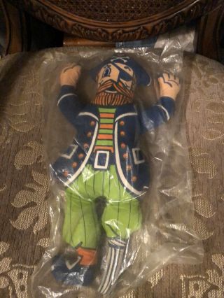 In Wrapper Rare Vintage Long John Silver’s Doll/pillow From 1970’s