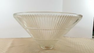 Vintage Holophane Style Ribbed Clear Hanging Swag Glass Lamp Shade 6 " Tall
