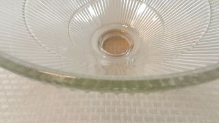 Vintage Holophane Style Ribbed Clear Hanging Swag Glass Lamp Shade 6 
