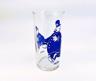 1940 Vintage Pepsi - Cola Cops Pepsi & Pete Drinking Glass 4 - 5/8 " Libbey