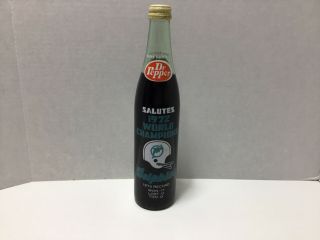 Full 16oz Dr.  Pepper 1972 Miami Dolphins World Champions Bottle