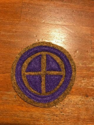Wwi Us Army 35th Division Unit Patch Mg Aef Wool