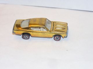 1968 Hot Wheels Redline Custom Barracuda Us Gold Pretty All Ni