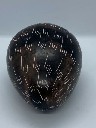 Hand Carved & Etched Stone Egg Besmo Kenya 3