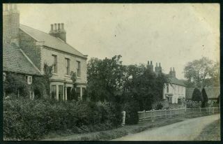 Real Photo Postcard Yarm On Tees Unknown Houses & Lane Posted 1910