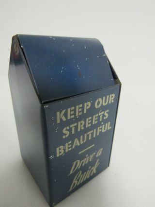Vintage Keep Streets Drive A Buick Tin Advertising Bank Gas Oil SB171 3