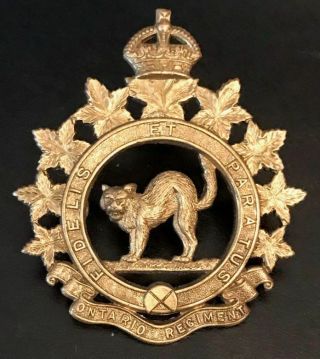 Ww2 Canadian Ontario Regiment Cap Badge Canada