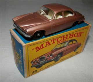 1960s.  Matchbox,  Lesney.  28 Jaguar Mark Ten Bpw.
