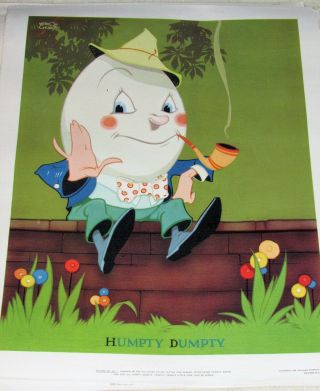 1938 Humpty Dumpty Print By Vernon Grant For Kellogg’s Nursery Rhyme