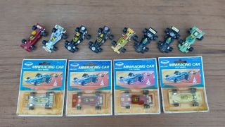 Vintage Tins Toys Die - Cast Assorted Mini Racing Cars Made In Hong Kong