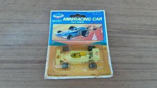 VINTAGE TINS TOYS DIE - CAST ASSORTED MINI RACING CARS MADE IN HONG KONG 3