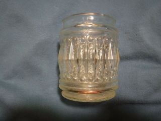 Art Deco Porch Ceiling Globe Clear Glass Jelly Jar Light Shade 3 1/4 " Fitter