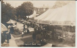 Wolcottville,  Indiana Street Fair,  Merry Go Round,  Carousel,  1912 Rppc C8