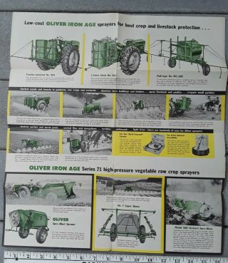 Oliver Tractor Brochure 1957 55 77 Orchard Sprayers Cultivators Oxford Pa