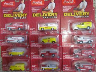Johnny Lightning Coca - Cola Delivery Vehicles (12 Car Set)