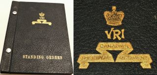 Rare Reference Book Royal Canadian Regiment Standing Orders 1965 Awesome