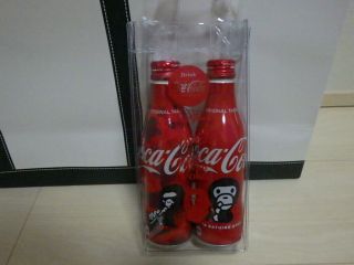 A Bathing Ape Bape × Coca - Cola Slim Bottles Ape Head & Baby Milo 2set Four Japan