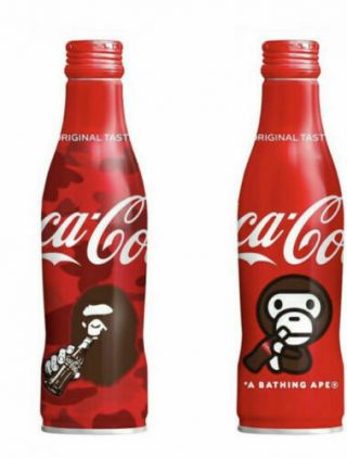 Authentic A Bathing Ape Bape X Coca Cola Slim Bottle Set - [usa Seller]