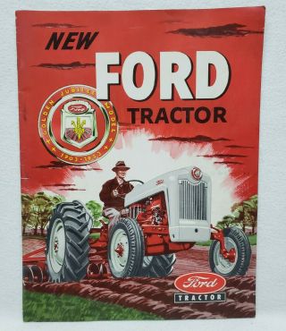 1953 Ford Golden Jubilee Model Tractor - W/red Tiger Engine - Brochure
