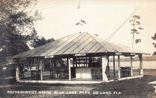 Fl 1910’s Real Photo Florida Ice Cream Blue Lake Park Deland,  Fla - Volusia Co.