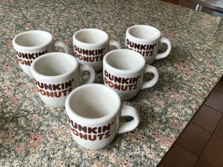 6 Vintage Dunkin Donuts Mayer China Coffee Mugs