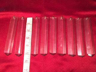 Set Of 9 Antique Vintage Crystal Prisms For Chandelier /sconce /lamp