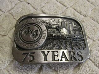 Vintage Walnut Grove 4x4 75 Years Solid Pewter Belt Buckle Anniversary Issue Sn