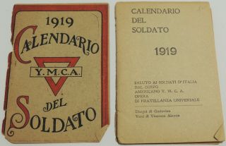 Ww1 World War One 1919 Ymca Italian Foriegn Soldiers Booklet Calender