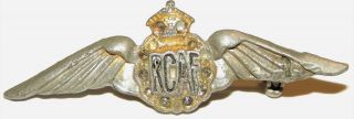 WW2 RAF RCAF Royal Canadian Air Force sweetheart wing,  Reserve pin 2