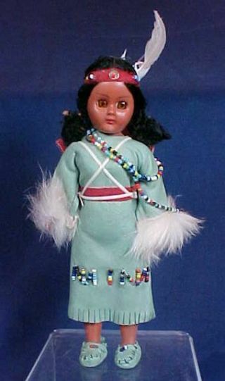 Vintage Skookum Native American Indian Doll With Two Papoose