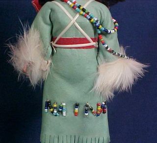 Vintage Skookum Native American Indian Doll with Two Papoose 3