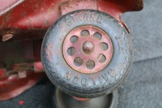 Girard Stake Farm Truck Toy w/Headlights Balloon Tires - pressed steel - USA 2