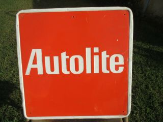 Autolite Embossed Metal Sign 18 " X 18 "