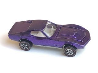 Hot Wheels Redline Custom Corvette Usa 1968 Purple (read)