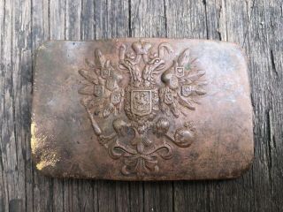 World War I Russia Russian Empire Army Belt Brass Buckle.  Old.  Rare