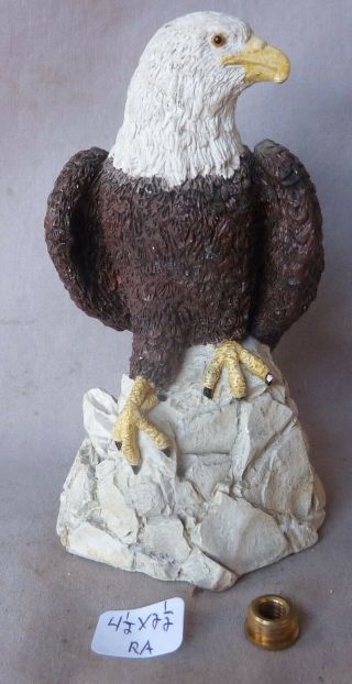 Lamp Finial Large Eagle Cast Resin 4 1/2 " H X 2 1/2 " W (ra).