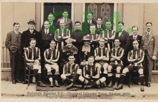 Dulwich Hamlet Football Club Tour To Guernsey 1920 - Rp Postcard By Bramley