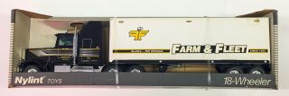 Nylint Blain’s Farm Fleet Gmc 18 Wheeler Semi Truck Trailer Steel Toy 345 - Z 1995